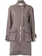 Wool Coat - Women - Viscose/wool - 42, Purple, Viscose/wool, Lilly Sarti