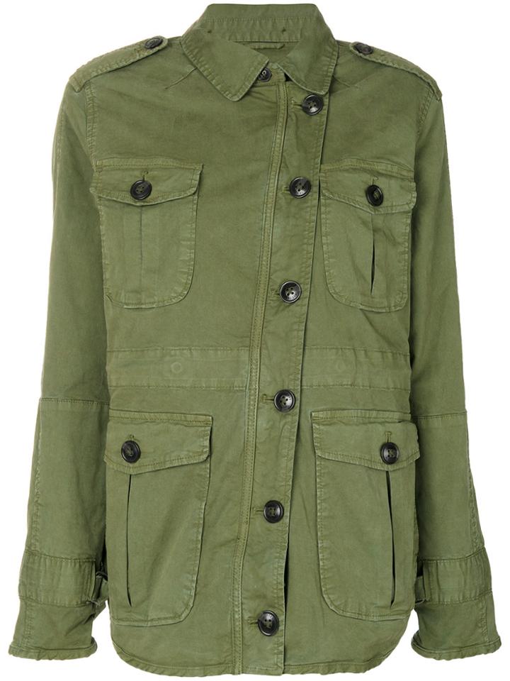 Closed Off Centre Cargo Jacket - Green