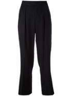 Polo Ralph Lauren Wide-leg Trousers, Women's, Size: 6, Black, Wool