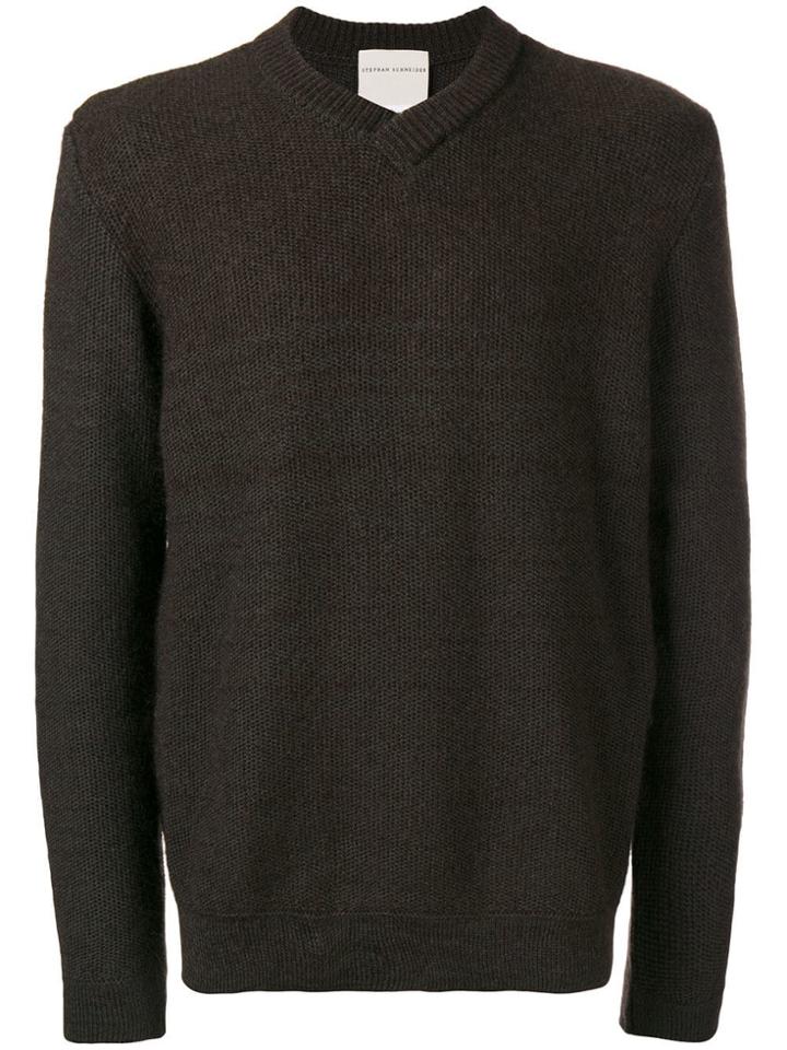 Stephan Schneider Striped Knitted Jumper - Brown