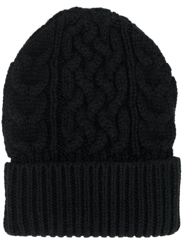 P.a.r.o.s.h. Cable-knit Beanie - Black