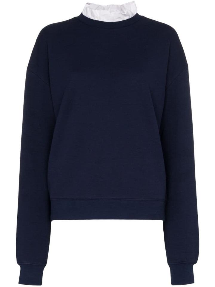 Ninety Percent Ruffled Collar Sweatshirt - Blue