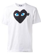 Comme Des Garçons Play Printed Heart T-shirt, Men's, Size: Large, White, Cotton