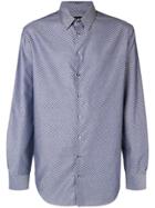 Giorgio Armani Herringbone Print Shirt - Blue
