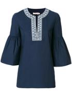 Tory Burch Ariana Tunic Blouse - Blue