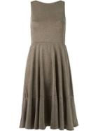 Cecilia Prado Flared Knitted Dress, Women's, Size: G, Brown, Acrylic/polyamide/viscose