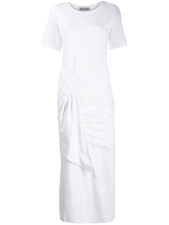 Each X Other Short Sleeved Wrap Dress - White