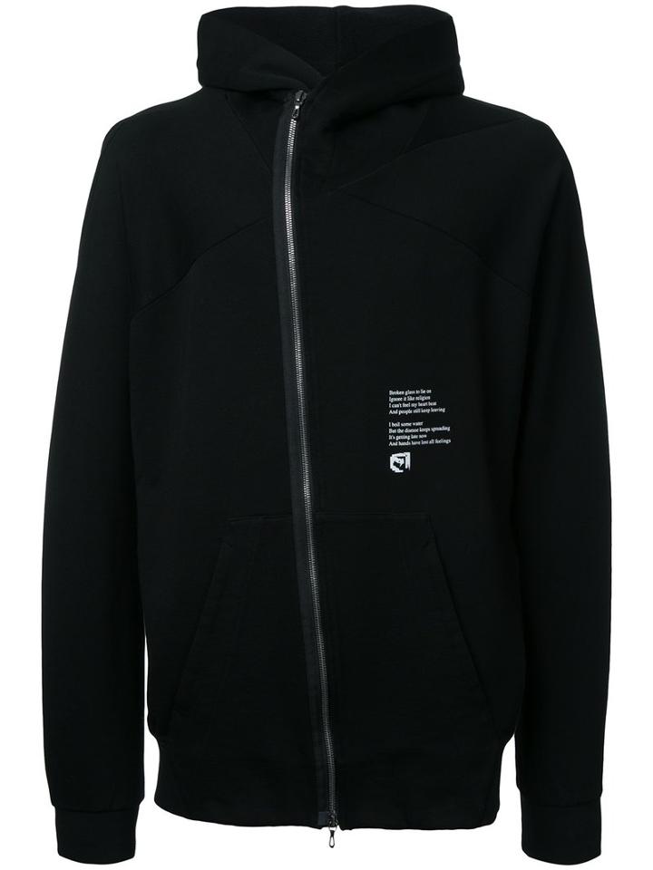 Julius Dust Print Zip Hoodie, Men's, Size: 2, Black, Cotton