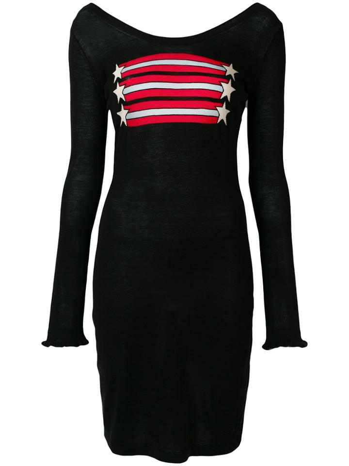 Sonia Rykiel Shooting Star Knitted Dress - Black