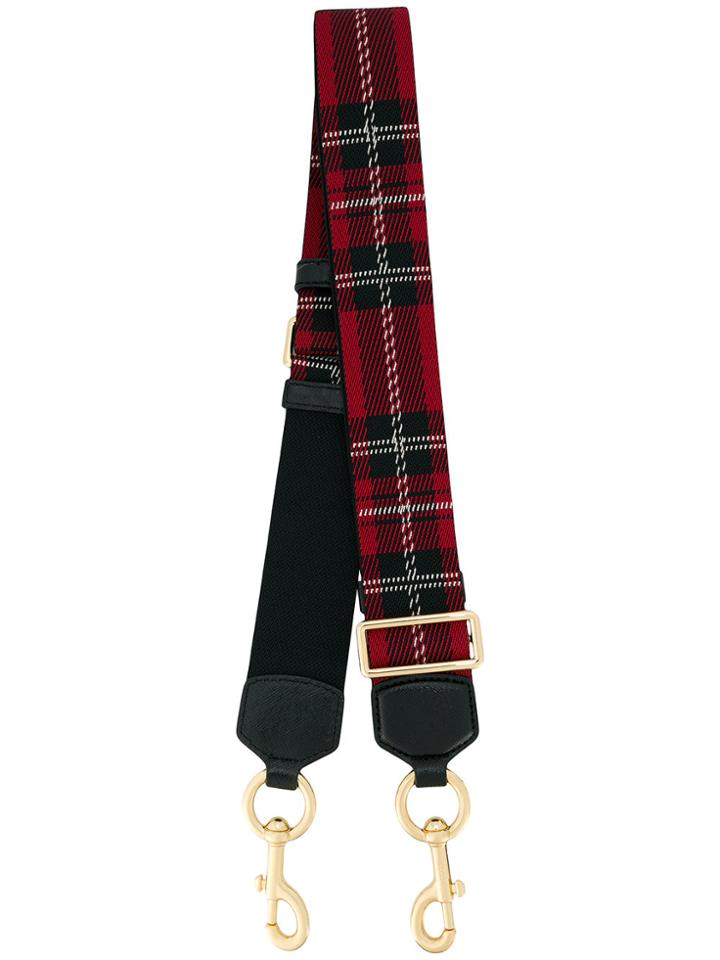 Marc Jacobs Tartan Bag Strap - Red