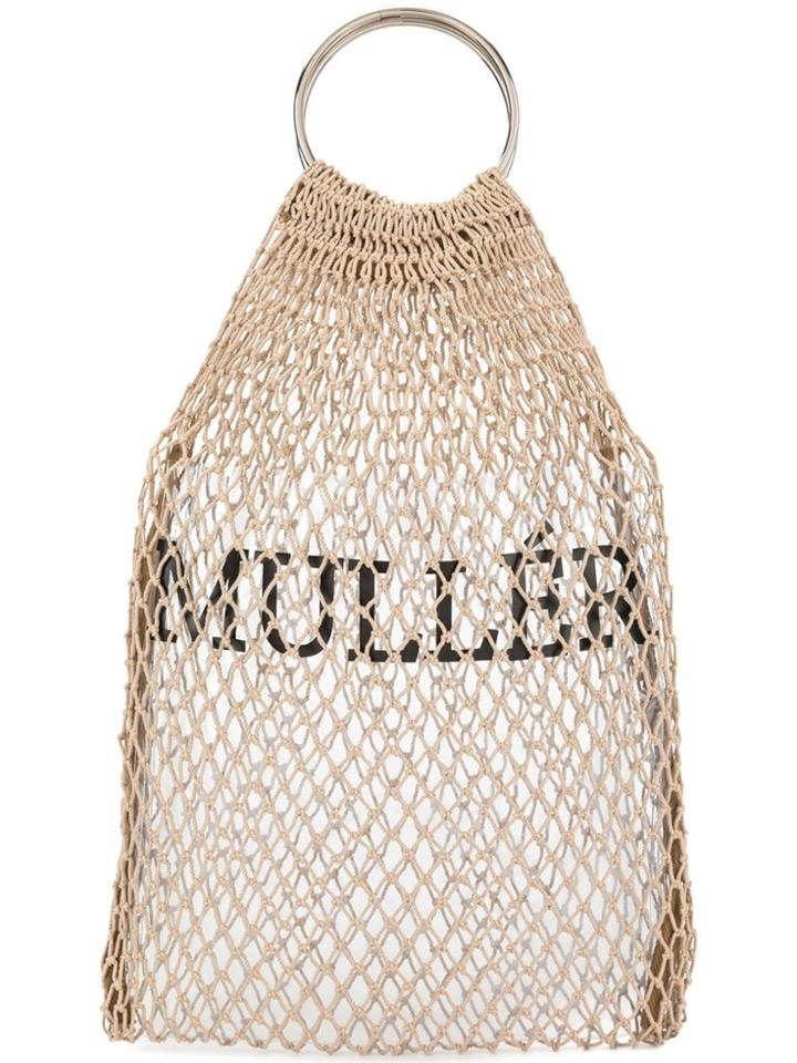 Muller Of Yoshiokubo Fishnet Logo Mini Bag - Do Not Use - Beige