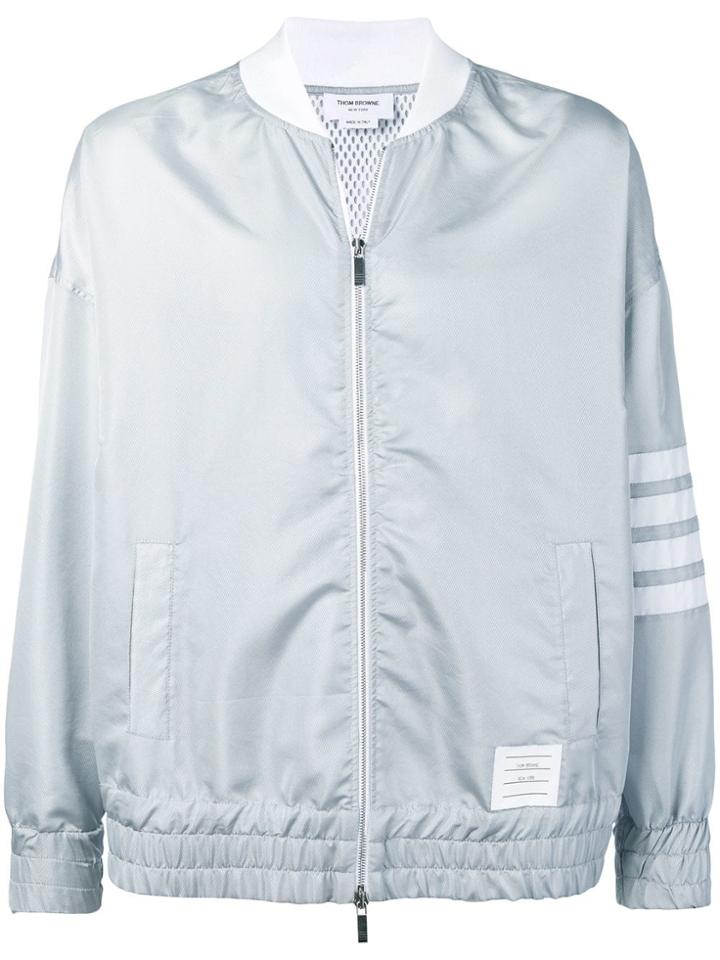 Thom Browne 4-bar Oversized Ripstop Bomber - Grey