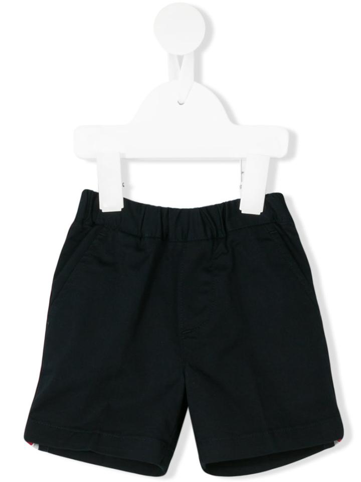 Moncler Kids - Striped Piped Shorts - Kids - Cotton/spandex/elastane - 9-12 Mth, Blue