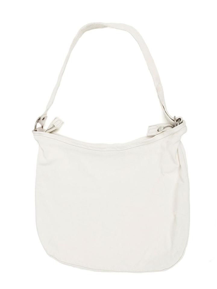Guidi Zipped Shoulder Bag, Women's, White