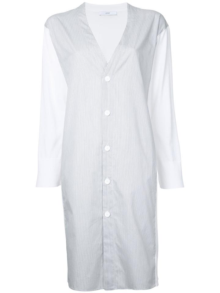 Astraet - Striped Cardigan - Women - Cotton - One Size, White, Cotton