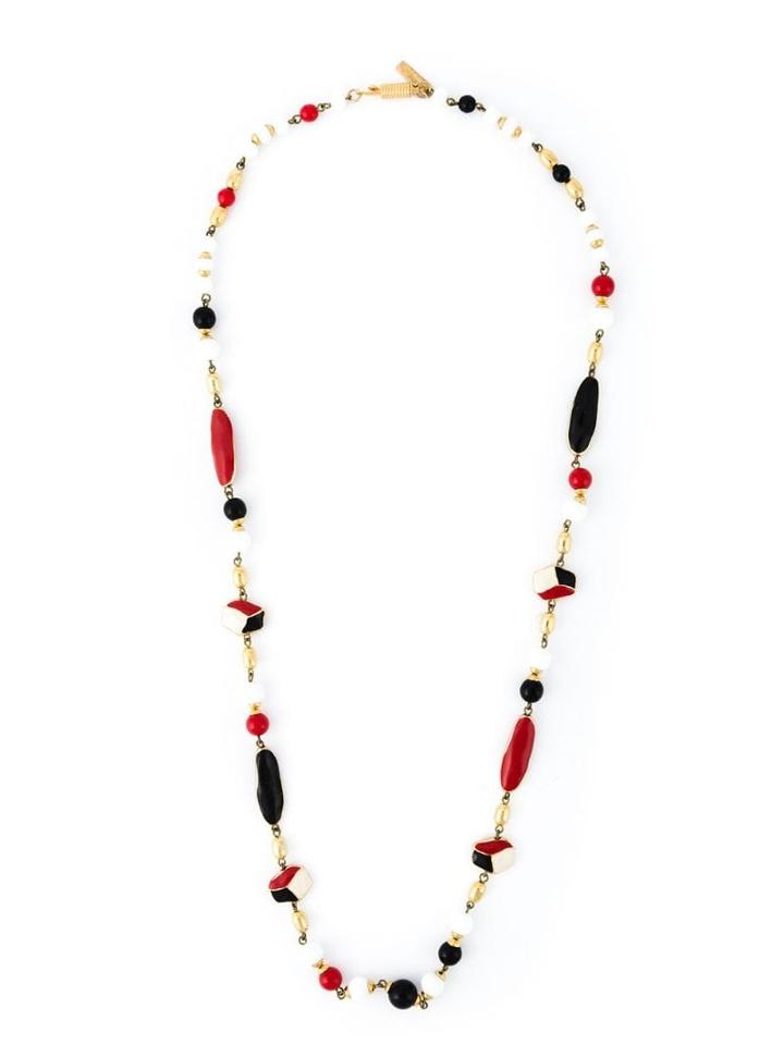 Balenciaga Pre-owned Beaded Sautoir Necklace - Multicolour