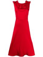 Boutique Moschino V-back Midi Dress - Red