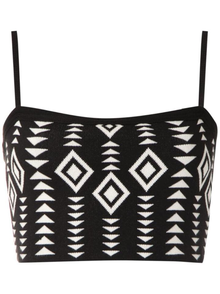 Nk Ray Jacquard Cropped Top - Black