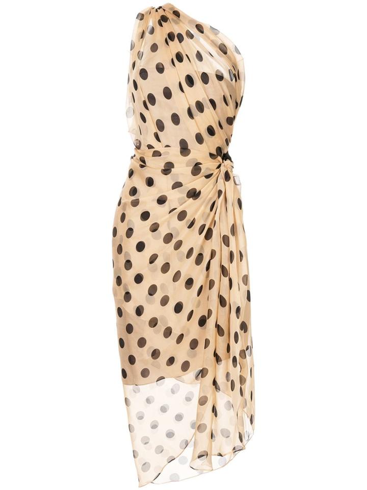 Bianca Spender Polka Dot Midi Dress - Neutrals