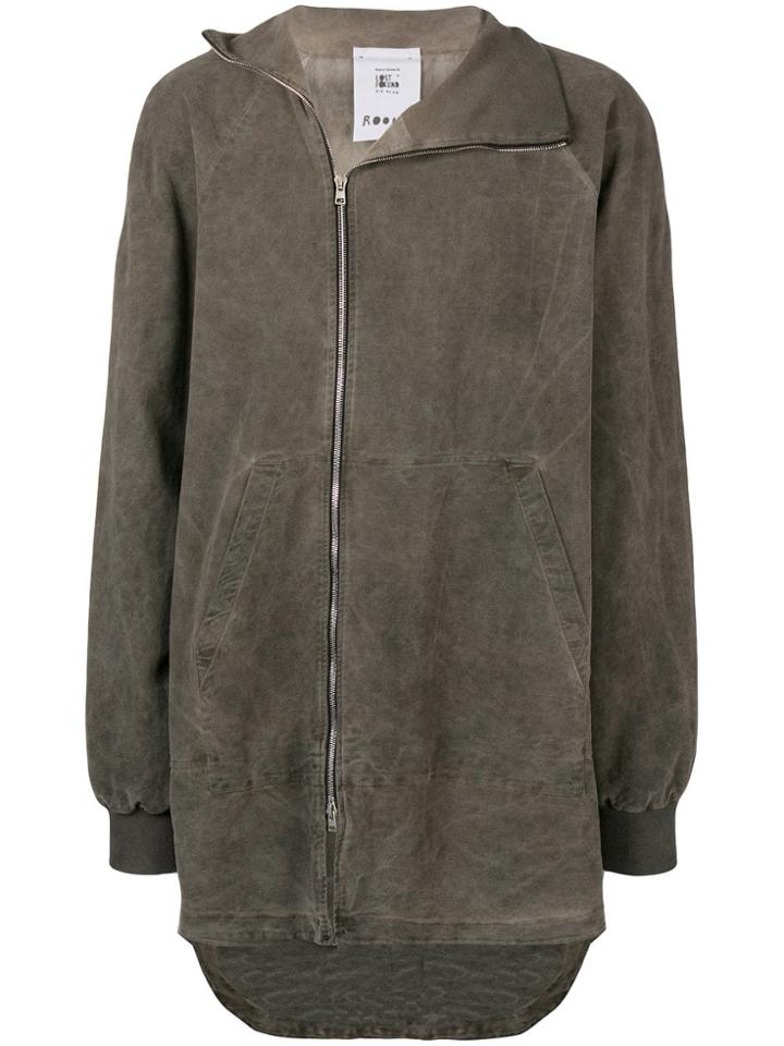 Lost & Found Rooms Asymmetric Zip Jacket - Neutrals