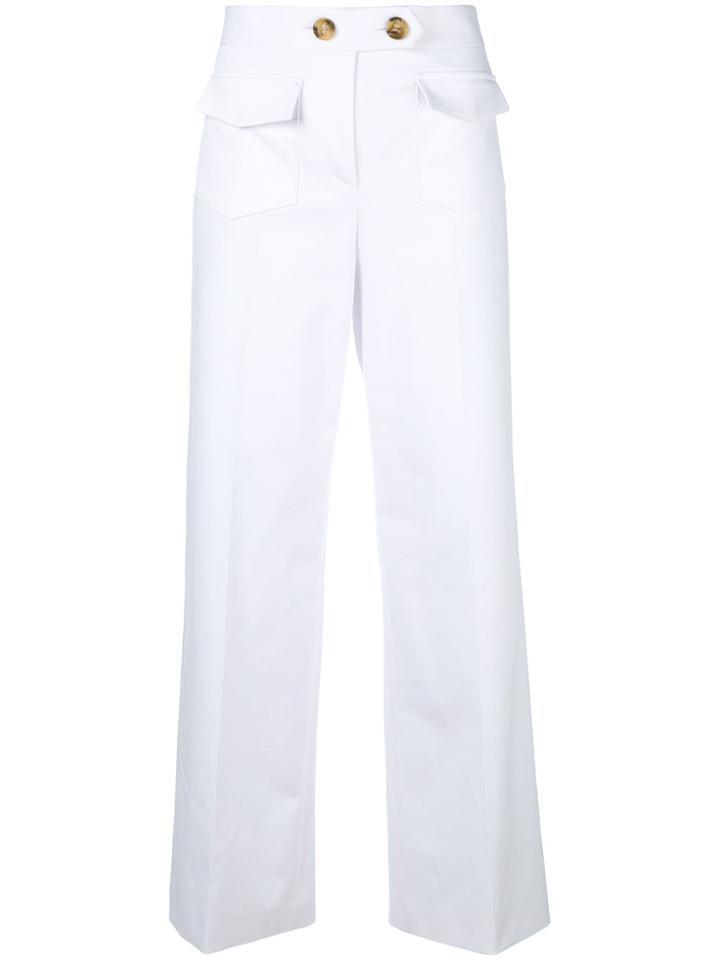 Red Valentino Front Flap Pocket Trousers - White
