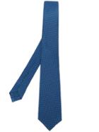 Kiton Floral Print Tie, Men's, Blue, Silk