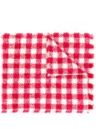 Gucci Checked Logo Scarf - Red