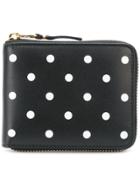 Comme Des Garçons Wallet Polka Dot Printed Wallet - Black