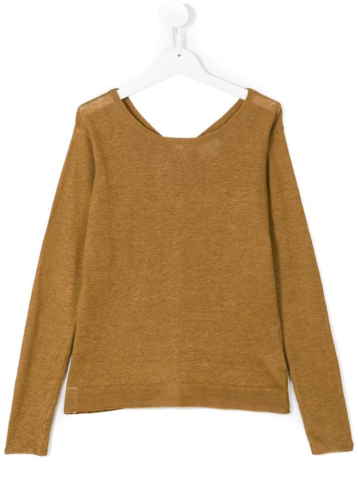 Hartford Kids Lightweight Knit Jumper, Girl's, Size: 16 Yrs, Brown