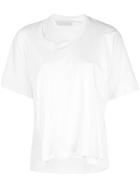 Proenza Schouler S/s Double Neck Top-tumbled Jersey - White