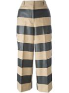 Alexander Wang Striped Cropped Trousers, Women's, Size: 0, Nude/neutrals, Cotton