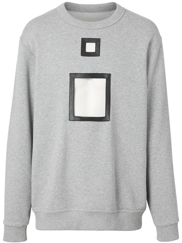 Burberry Cut-out Detail Cotton Sweatshirt - Grey