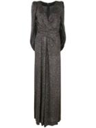 Talbot Runhof Glitter-effect Flared Jumpsuit - Black