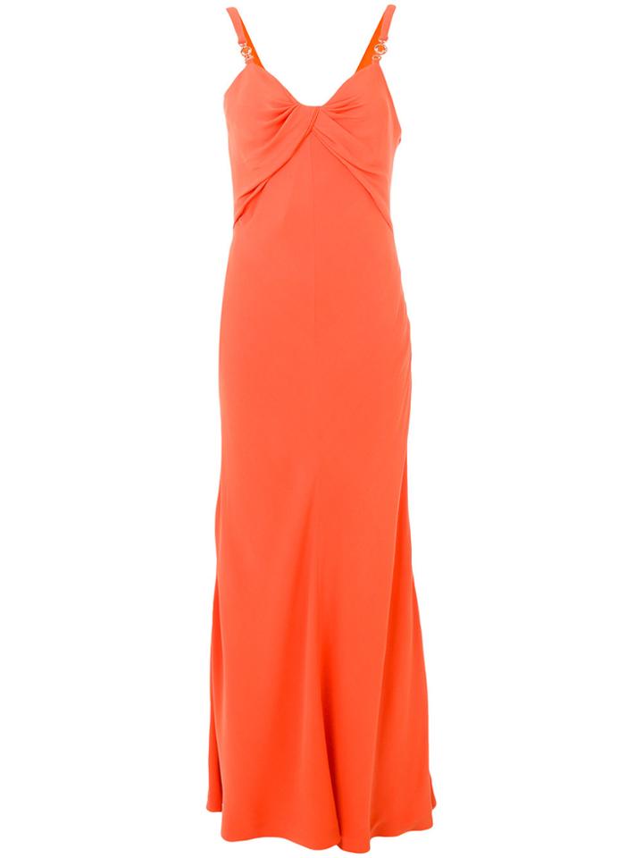 Versace Vintage Long Velvet Dress - Yellow & Orange