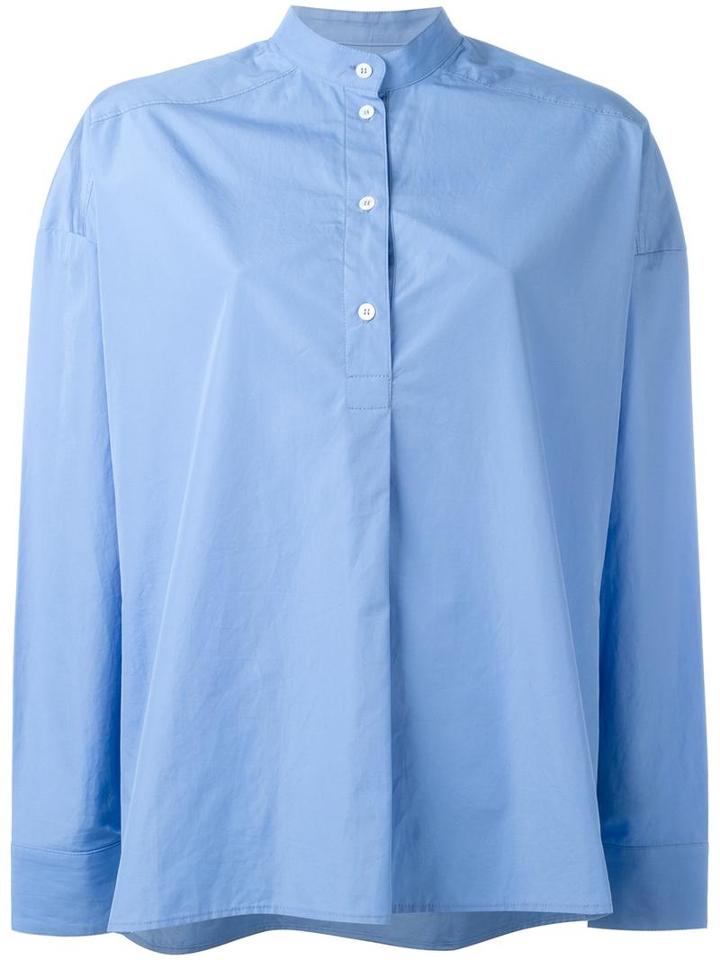 Each X Other Poncho Cut Shirt, Women's, Size: Small, Blue, Cotton