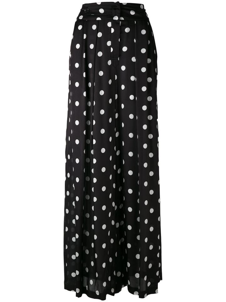 Christian Wijnants Polka-dot Wide-leg Trosuers - Black