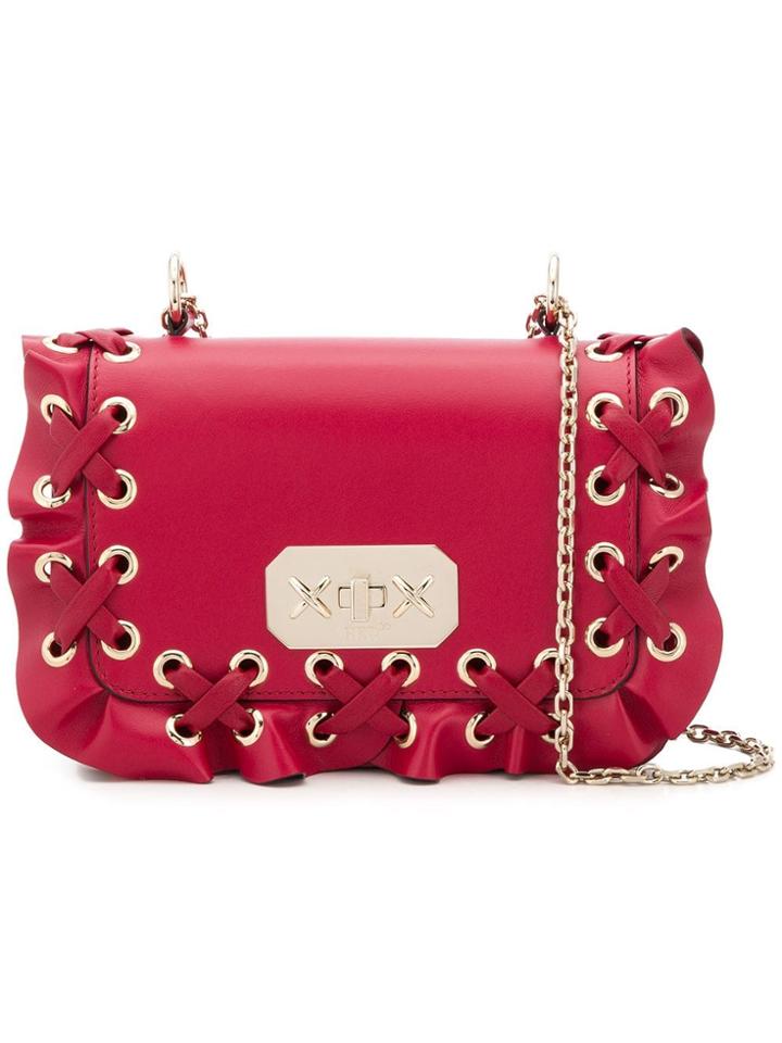 Red Valentino Red (v) Rockruffle Shoulder Bag