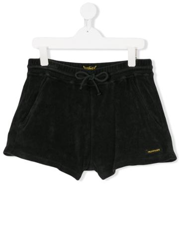 Finger In The Nose Velour Shorts - Black