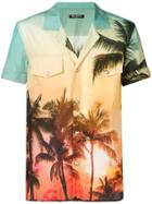 Balmain Palm Tree Print Shirt - Green