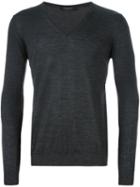 Roberto Collina Classic Sweater, Men's, Size: 54, Grey, Nylon/merino