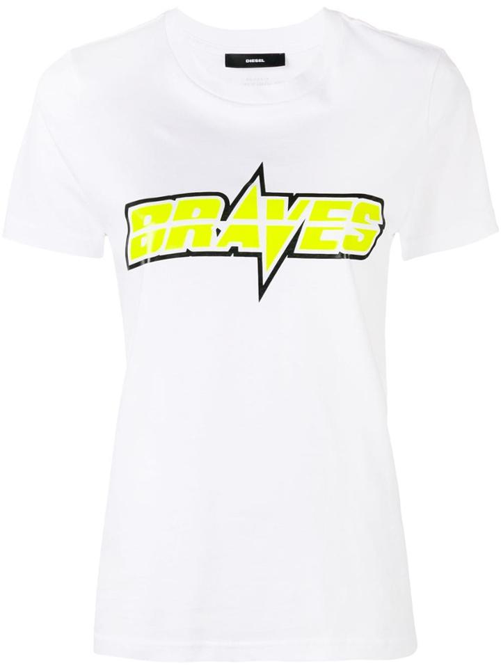 Diesel 'braves' Print T-shirt - White