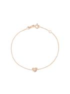 Kismet By Milka 14kt Rose Gold Winged Round Diamond Charm Bracelet