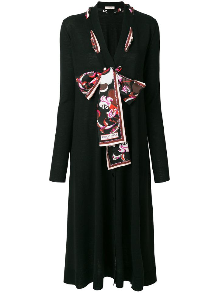 Emilio Pucci Scarf-detailed Cardigan - Black