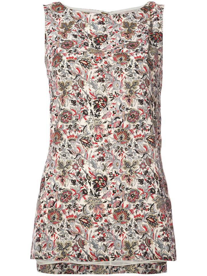 Adam Lippes Floral Tank Top - White