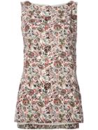 Adam Lippes Floral Tank Top - White