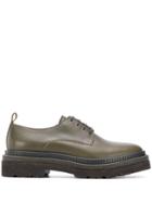 Brunello Cucinelli Beaded Piping Lace-up Shoes - Green