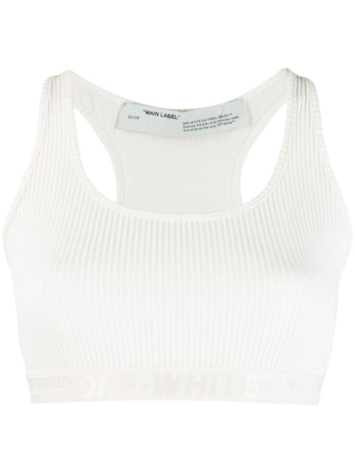 Off-white Sports Bra Style Cropped Top