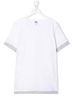 Karl Lagerfeld Kids Teen Contrast Trim T-shirt - White