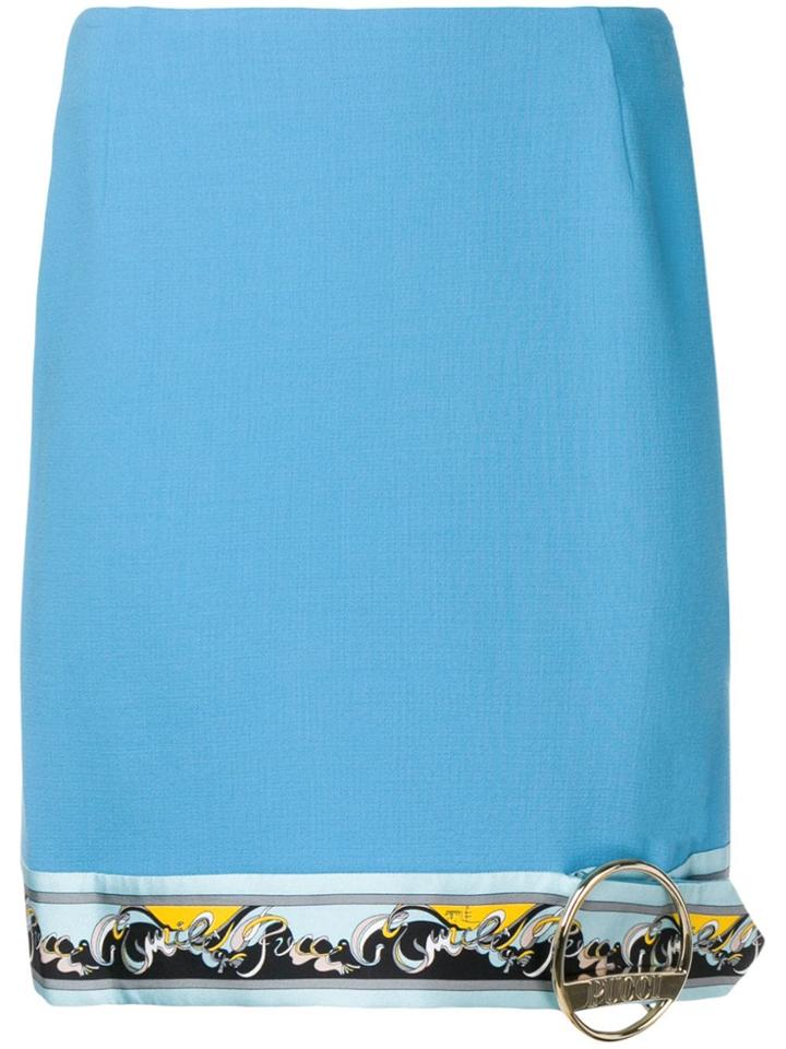 Emilio Pucci Contrast Hem Skirt - Blue