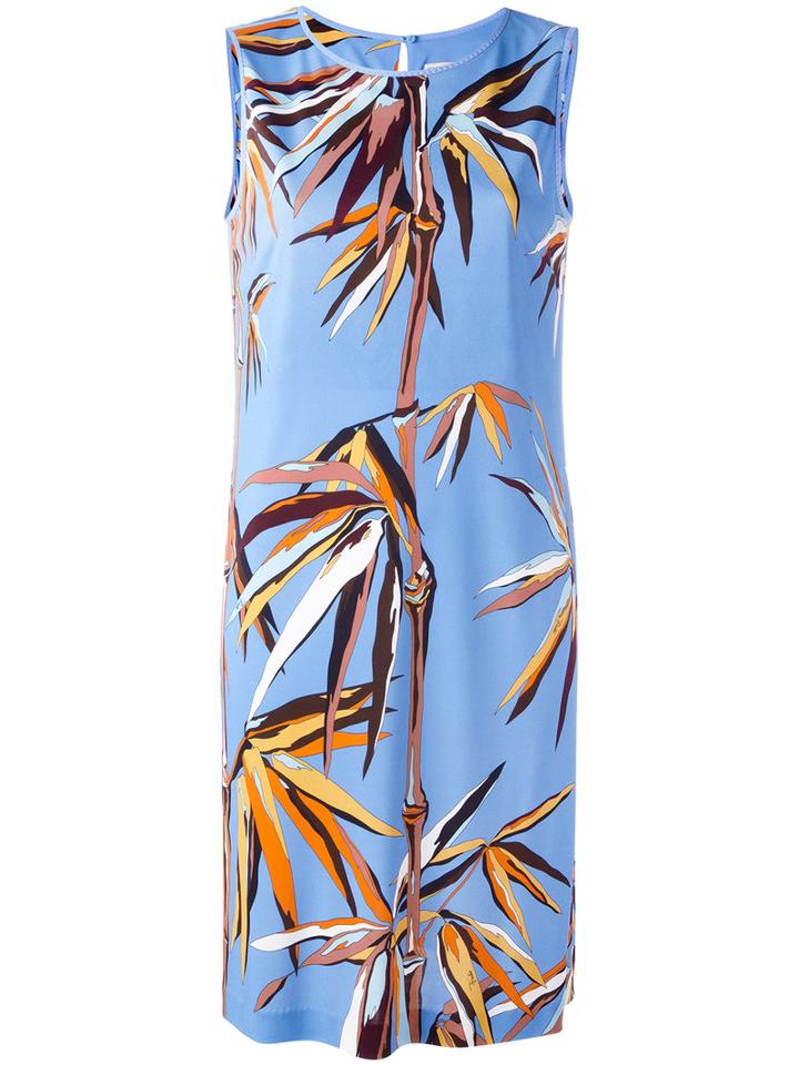 Emilio Pucci Printed Dress, Women's, Size: 44, Blue, Silk/viscose
